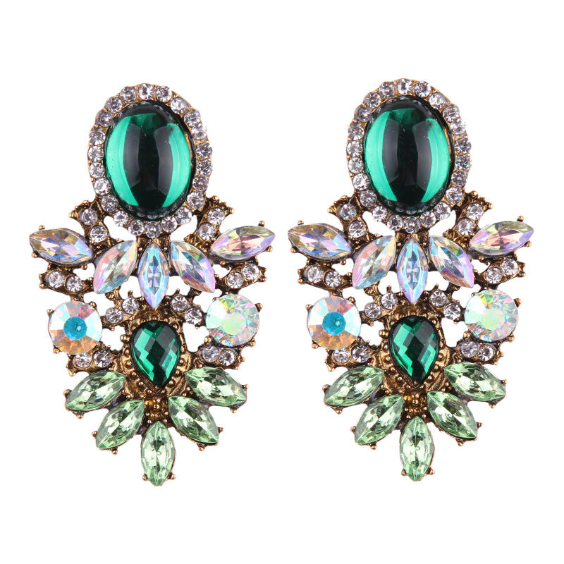 Cluster Drop Stone Earring