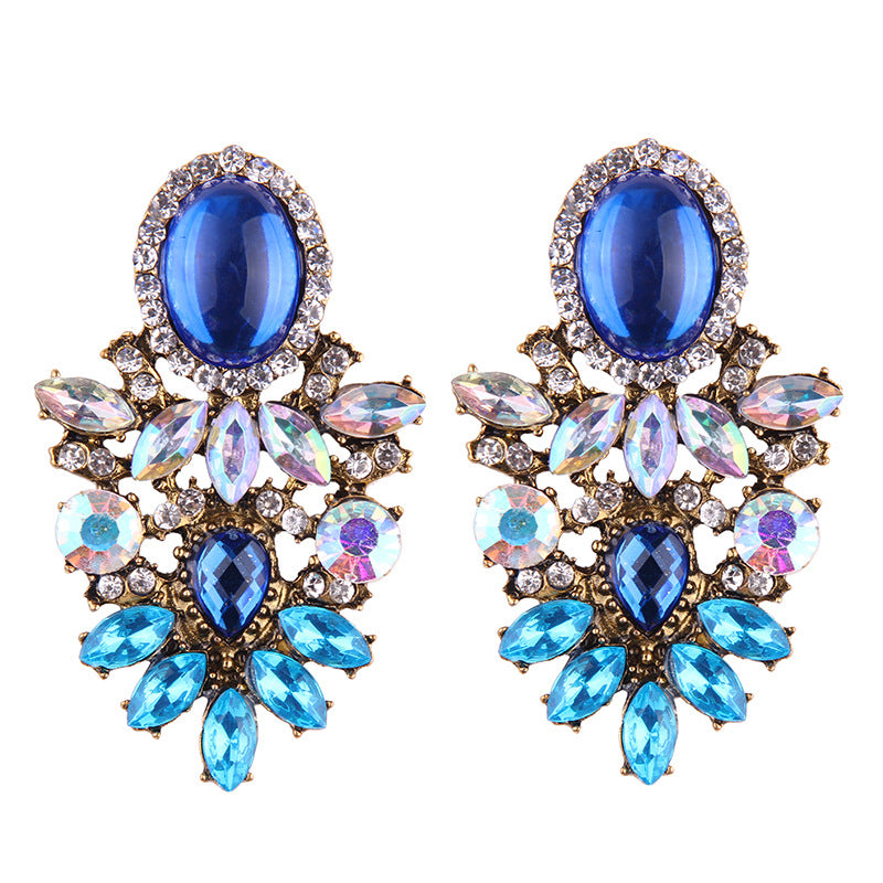 Cluster Drop Stone Earring