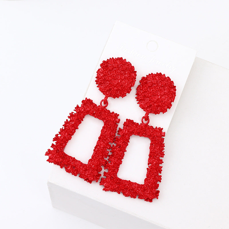 Lustrous Geometric Earrings
