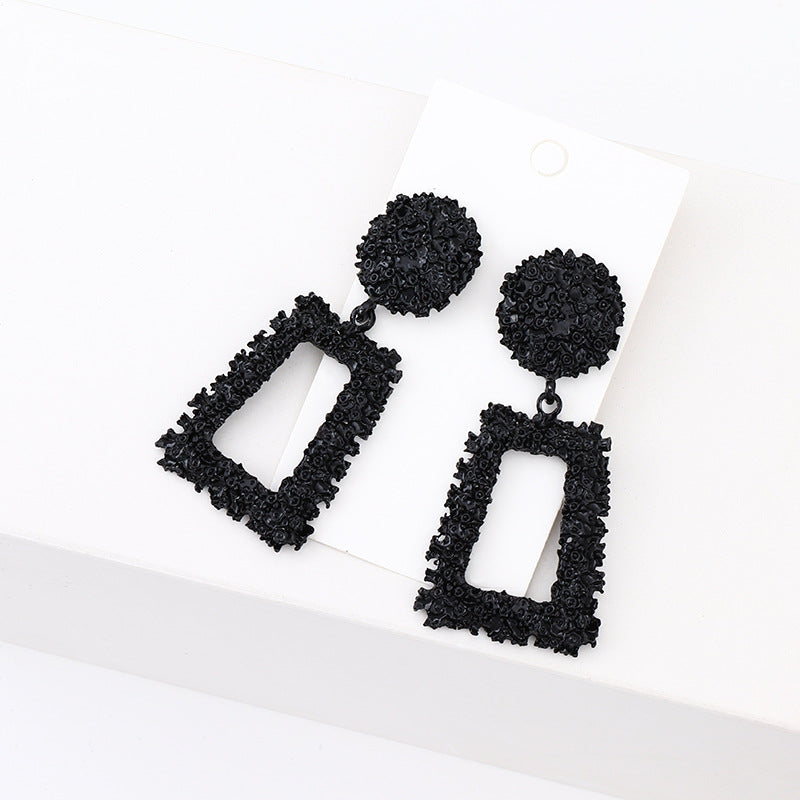 Lustrous Geometric Earrings