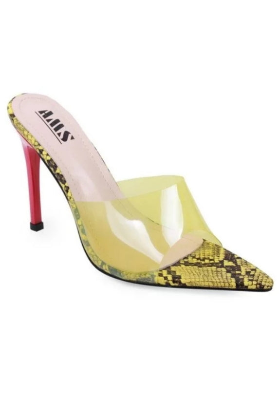 Snake Slingback Heel