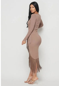 Fringe Tassel Maxi Dress