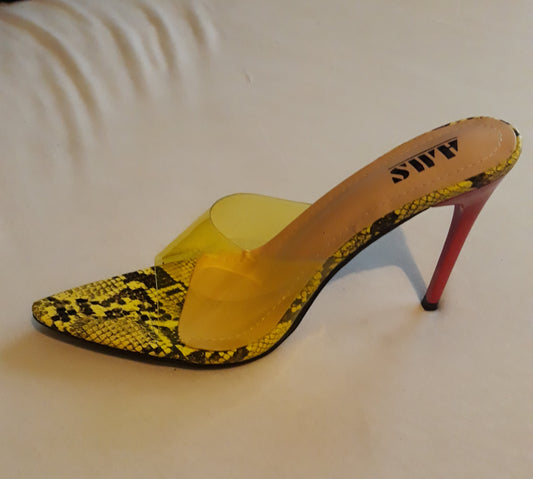 Snake Slingback Heel