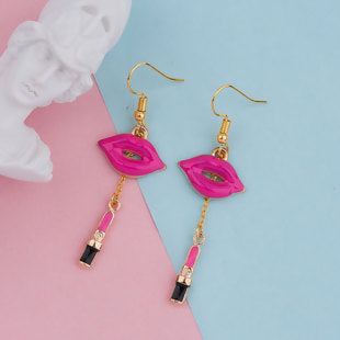 Candy Red Lipstick Earrings - TopNotch{C}