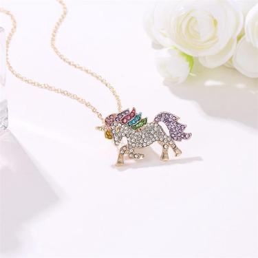 Unicorn Multi- color Rhinestone Necklace - TopNotch{C}