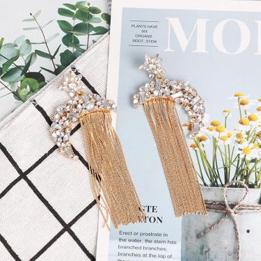 Moon Star Dangling Earring